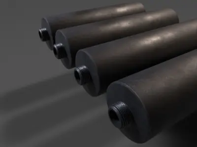 Weapon supressor Pack PBR Model Low-poly 3D model