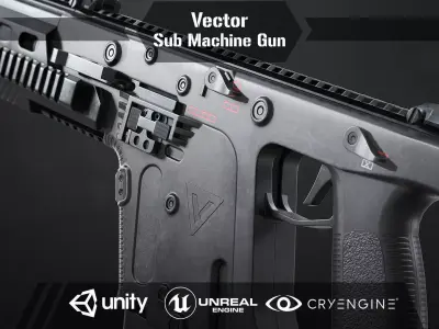 Kriss Vector SMG Low-poly 3D model purchase