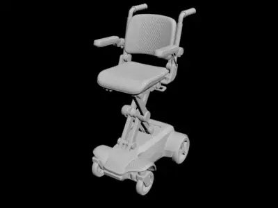 Electric scooter for the elderly 3D model