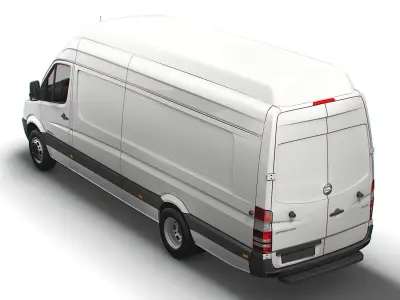 Freightliner Sprinter Cargo Van L4H3 2008 3D model
