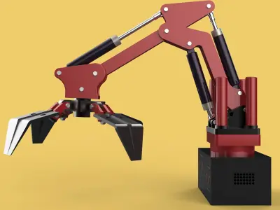 LOAD LIFTING CRANE ATTACHMENT GRABBER CLAW GRAPPLE HOOK JAW TONG 3D model