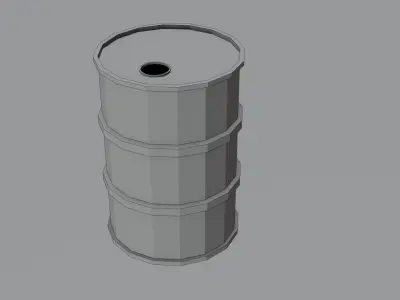 Metal barrel Free low-poly 3D model get