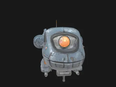 Rusty Vintage Submarine Steampunk Underwater Vehicle Low-poly 3D model