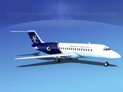 Douglas DC-9-15 Atlantic Charter 3D model