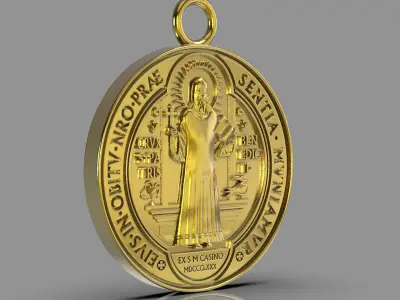 Saint Benedict medal 3D print model