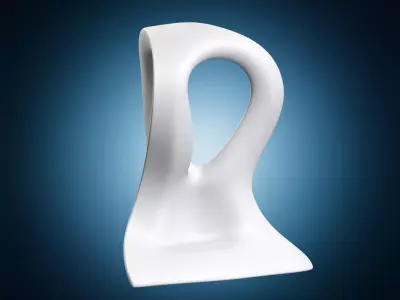 Abstract Looped Headphone Stand 3D print model