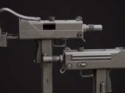 MAC-10 SMG  Low-poly 3D model