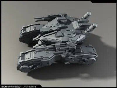 MK1-Tank 3D Print futuristic tank 3D print model purchase