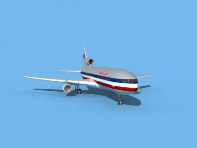 Lockheed L-1011 TriStar American Airlines 3D model
