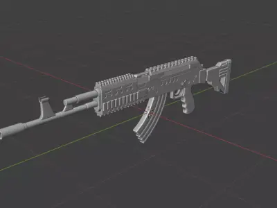high-poly m762 guns Free low-poly 3D model