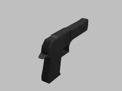black pistol 3D model