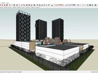 Sketchup Commercial Complex 113 3D model