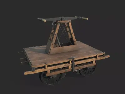Human-powered track vehicle 3D model