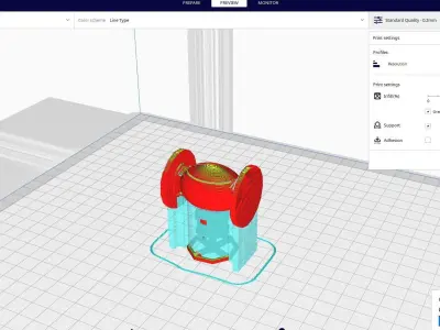 Valve piping 3D print model