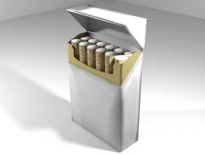 Cigarette box of cigarettes 3D model
