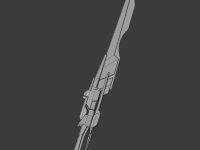 low poly sword Low-poly 3D model 3