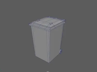 Low poly trash bin Free low-poly 3D model