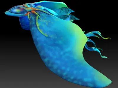 Stingray sea creature Free low-poly 3D model