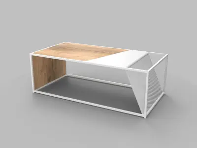 Industrial Minimalist Modern Coffee Table  3D model