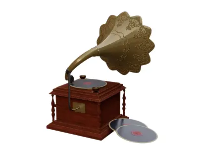 Gramophone 3D model 5