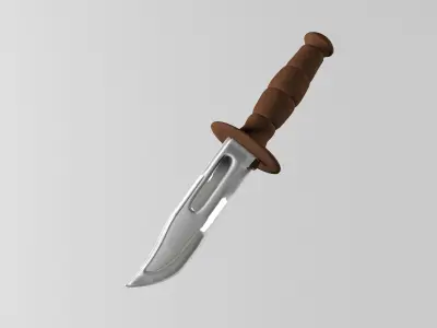 Skinning Knife Low-poly 3D model