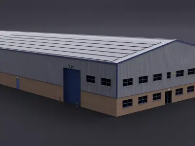 Warehouse 9 Low-poly 3D model