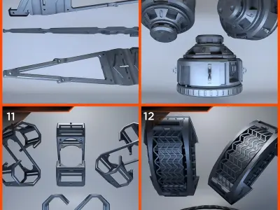 Kitbash 3d - 50 models 3D model
