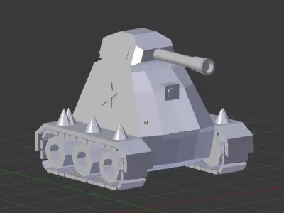 Low Poly Game Ready Tank Model Free low-poly 3D model