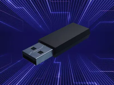 Futuristic USB drive 3D model