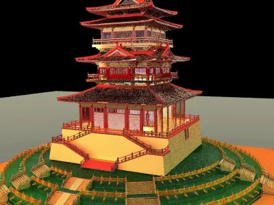 Chinese ancient building 3D model