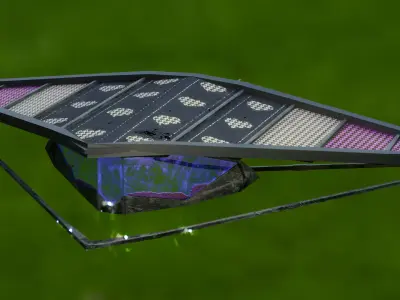 Wac Flight Umbrella Low-poly 3D model