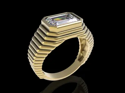 Antique Emerald Ring 3D print model