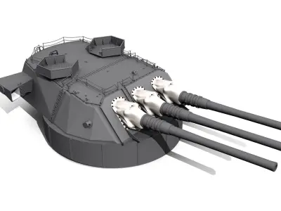 main caliber guns 3D print model