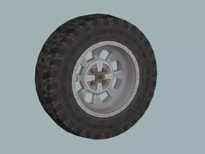Car-Truck Wheel CC Low-poly 3D Model Low-poly 3D model