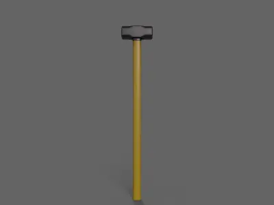PBR Sledge Hammer V1d Low-poly 3D model
