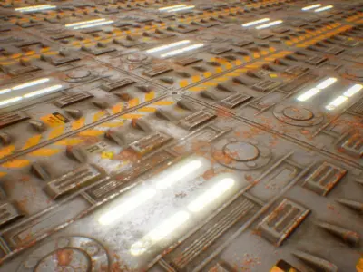 PBR Seamless Sci-Fi Texture 55 Low-poly 3D model