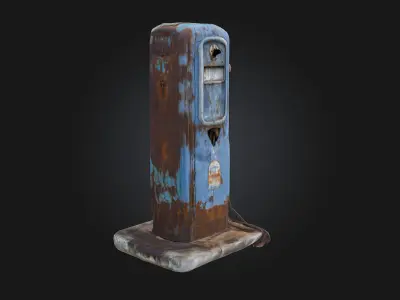 Rustic Fuel Pump  Vintage Charm from the Golden Age of Motoring 3D model