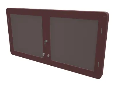 Wall Mount Empty Industrial Large Cabinet Low-poly 3D model
