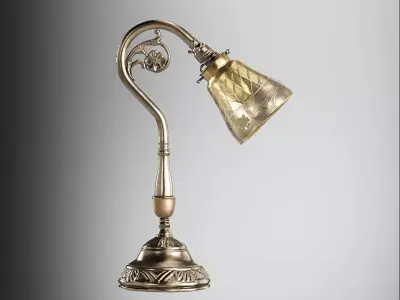 Antique Table Lamp 01 Low-poly 3D model