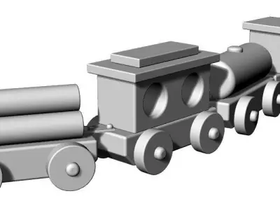 train toy Free 3D model
