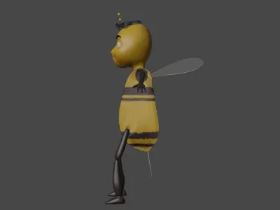 Cartoon Bee Low-poly 3D model purchase