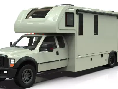 Low-Poly Motorhome  Vehicle Dynamax Isata 6 animated Low-poly 3D model