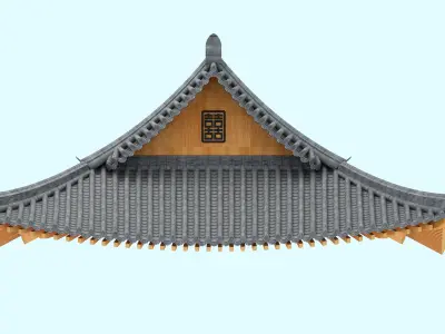 hanok roof 3D model