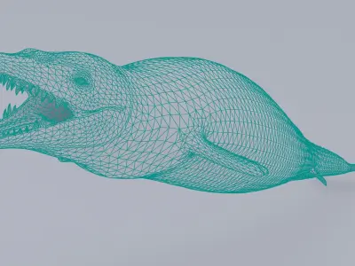 Basilosaurus  Low-poly 3D model