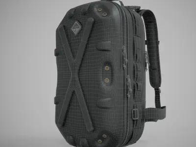 military combat baggage bag 3D model