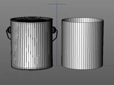 Gallon paint can with metal handle  3D model