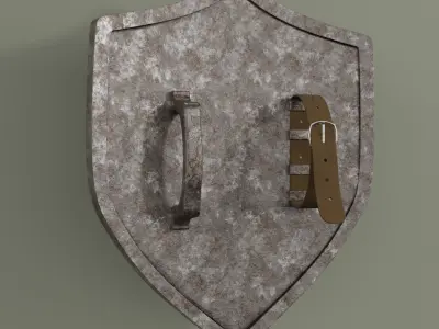 Rusted Shield 3D model