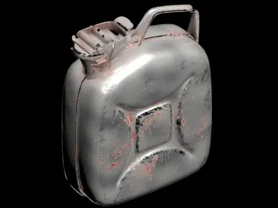 Metallic  gas canister v1 3D model