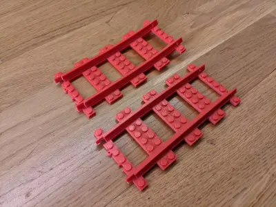 LEGO compatible bridge or slope train track elements 3D print model
