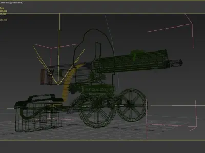 maxim gun Low-poly 3D model